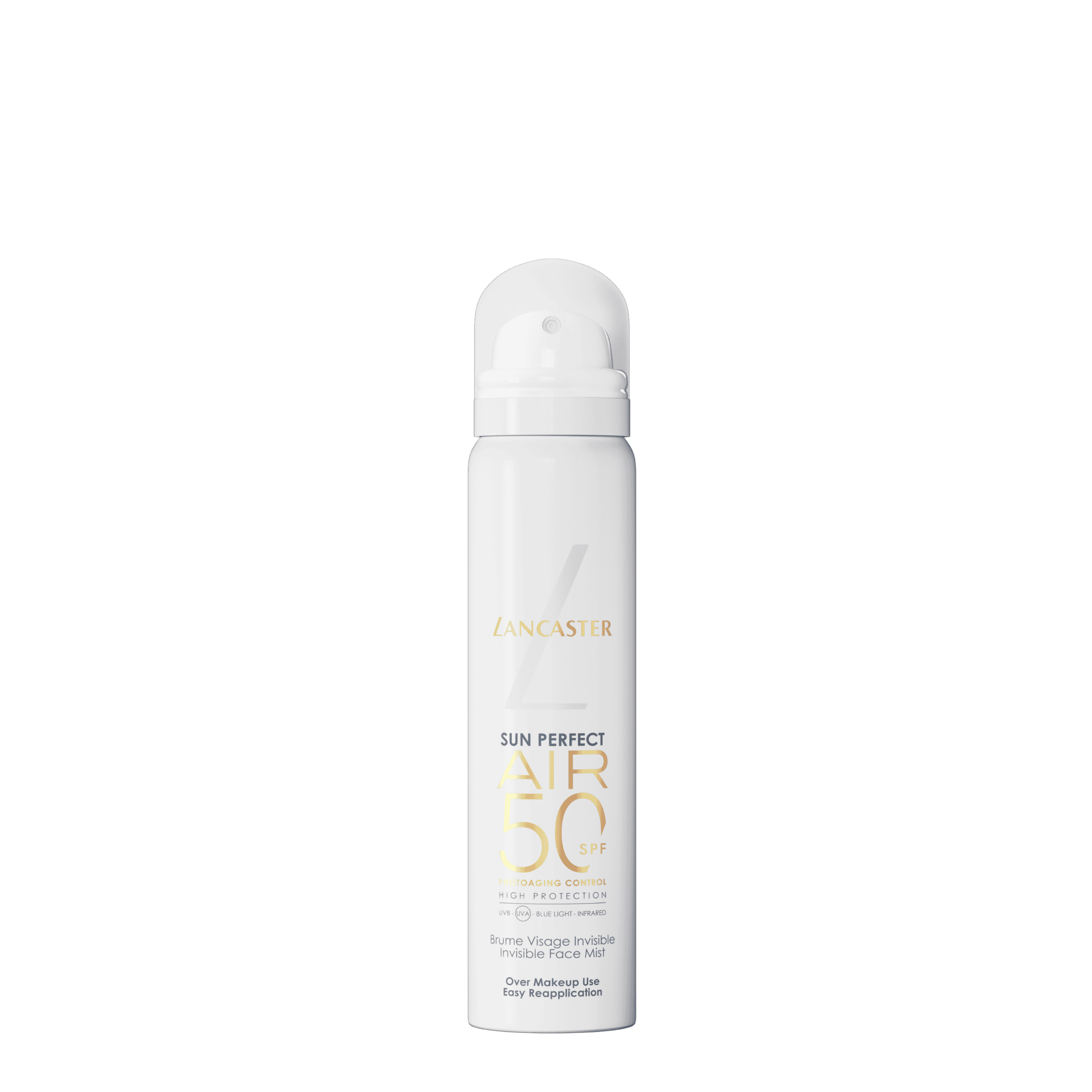 Lancaster Sun Perfect AIR Invisible Face Mist SPF50 75ml bottle front view