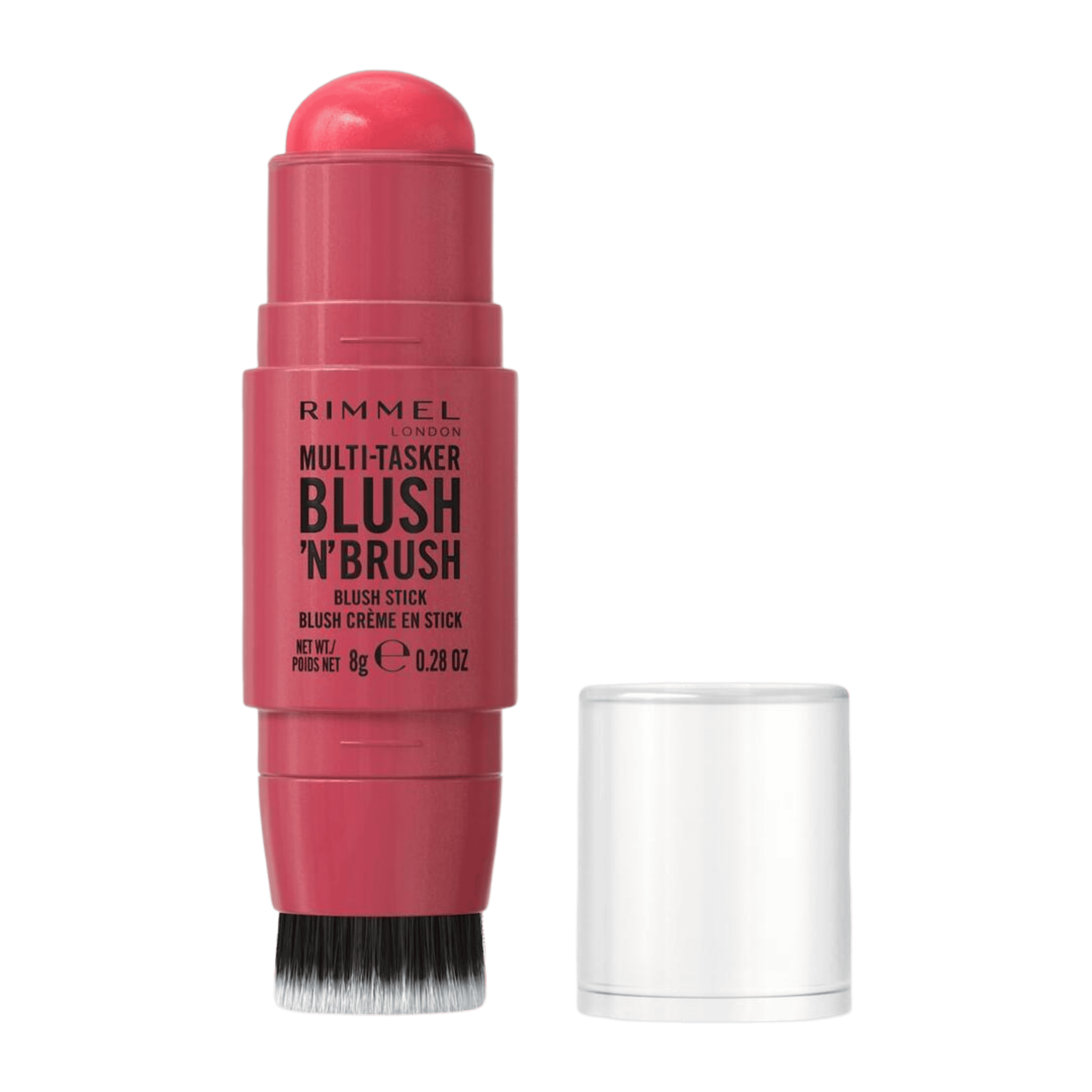 Rimmel Multi-Tasker Blush'N'Brush 150 Cherry On Point cream blush stick with built-in brush