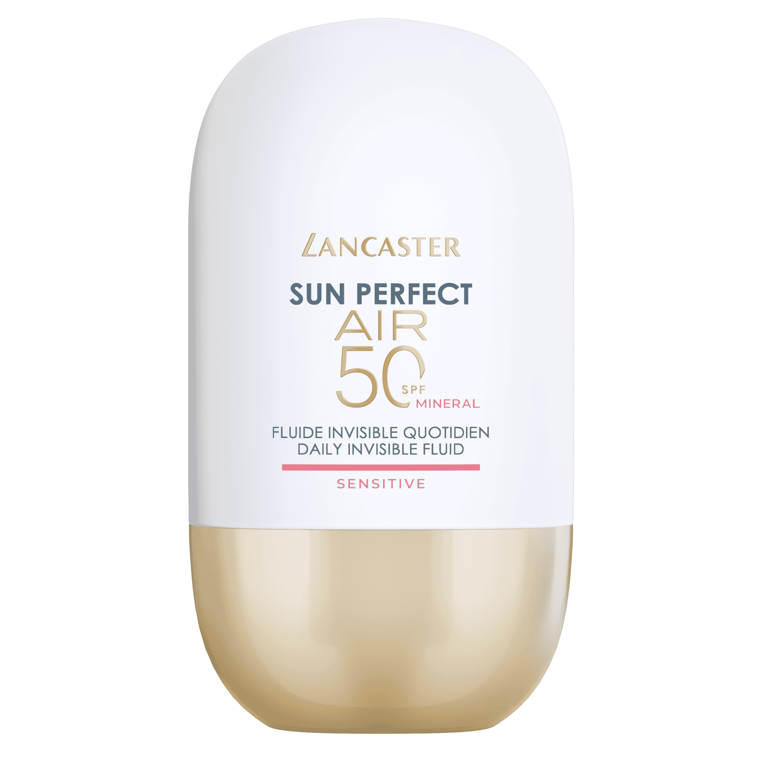 LANCASTER Sun Perfect AIR Daily Invisible Fluid SPF50 Sensitive Mineral 40ml bottle front view