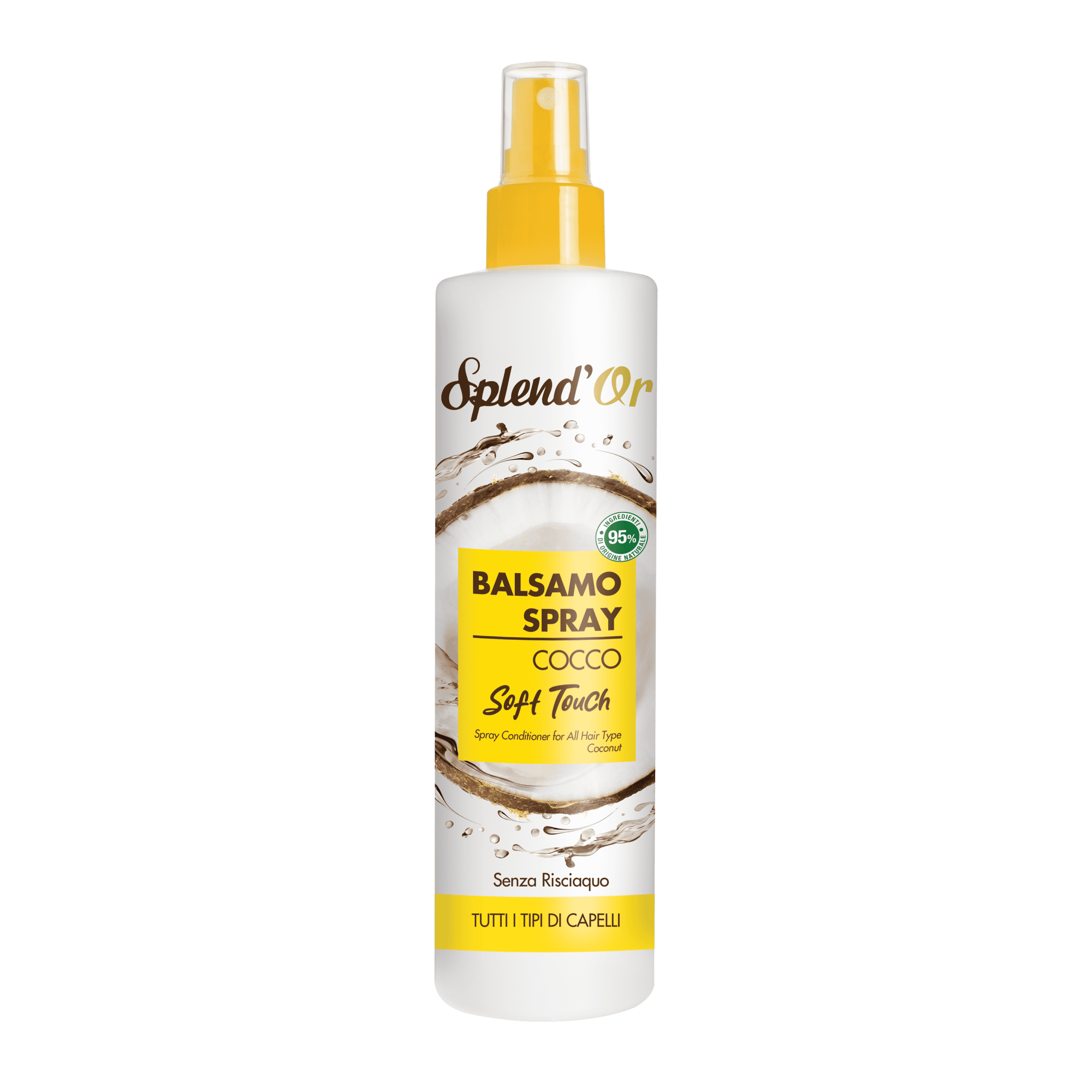 SPLEND'OR Conditioner Spray Coconut 200ml leave-in hair conditioner bottle for all hair types
