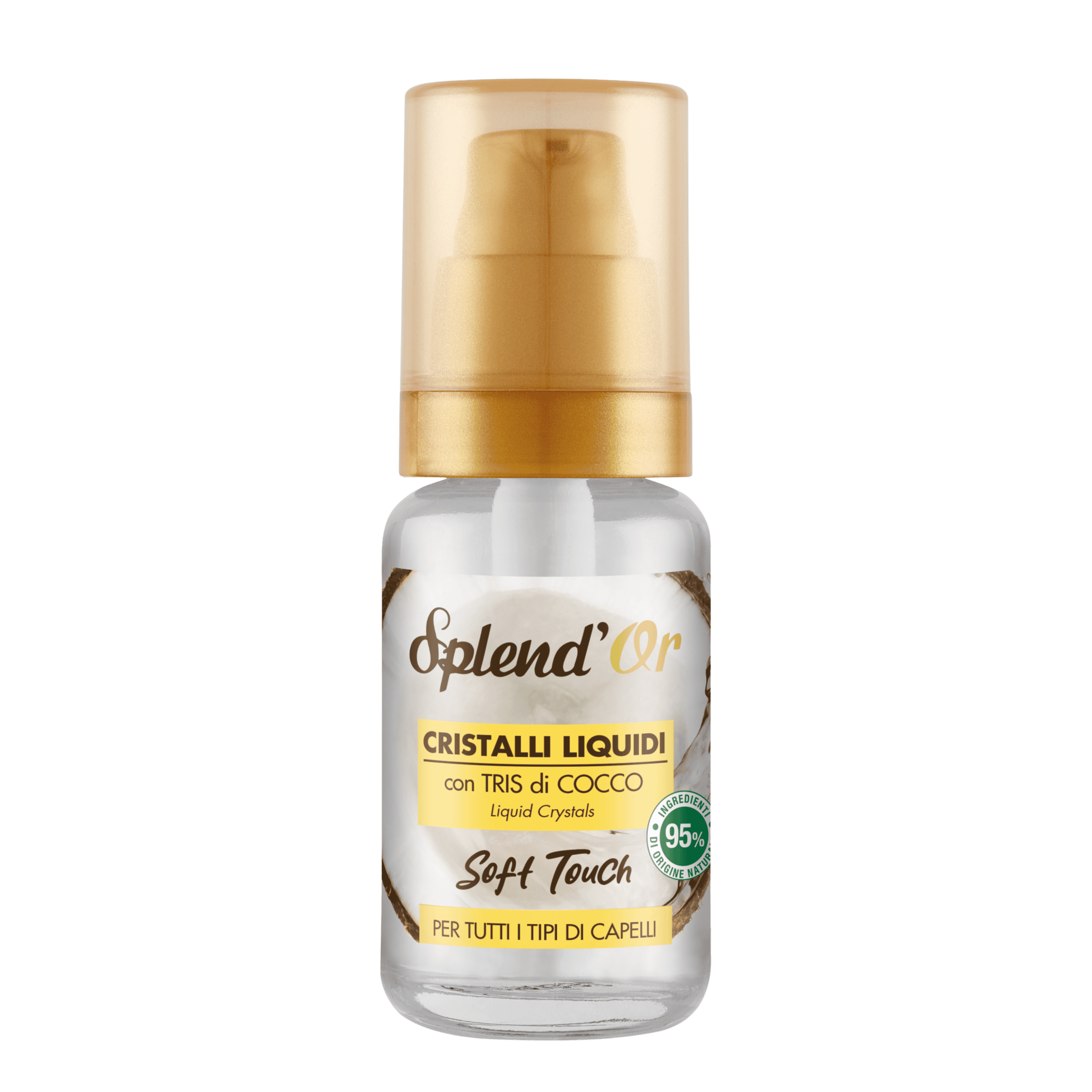 SPLEND'OR Liquid Crystals Coconut 50ml hair serum for soft and shiny hair