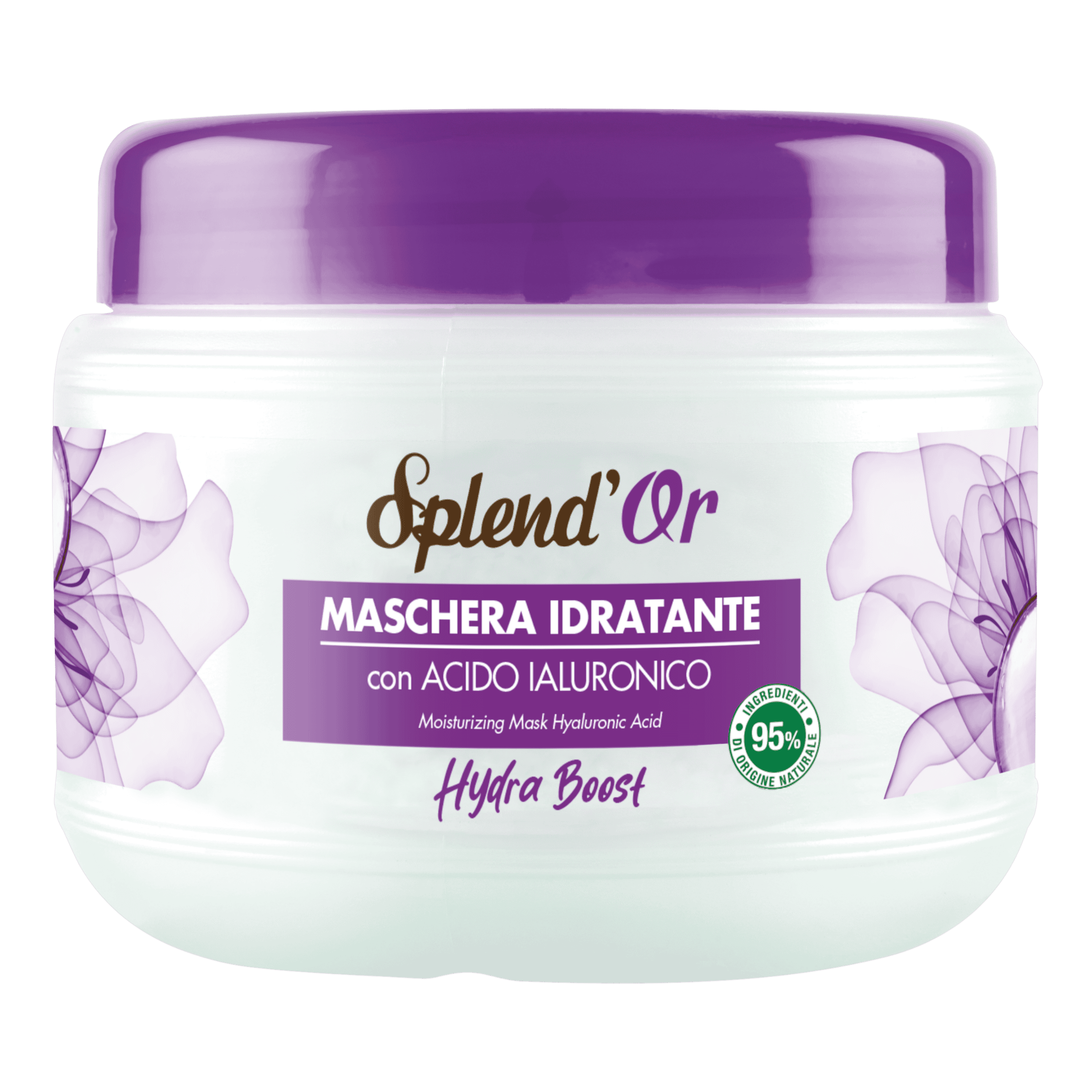 SPLEND'OR Hyaluronic Acid Hair Mask 500ml jar for dry hair hydration