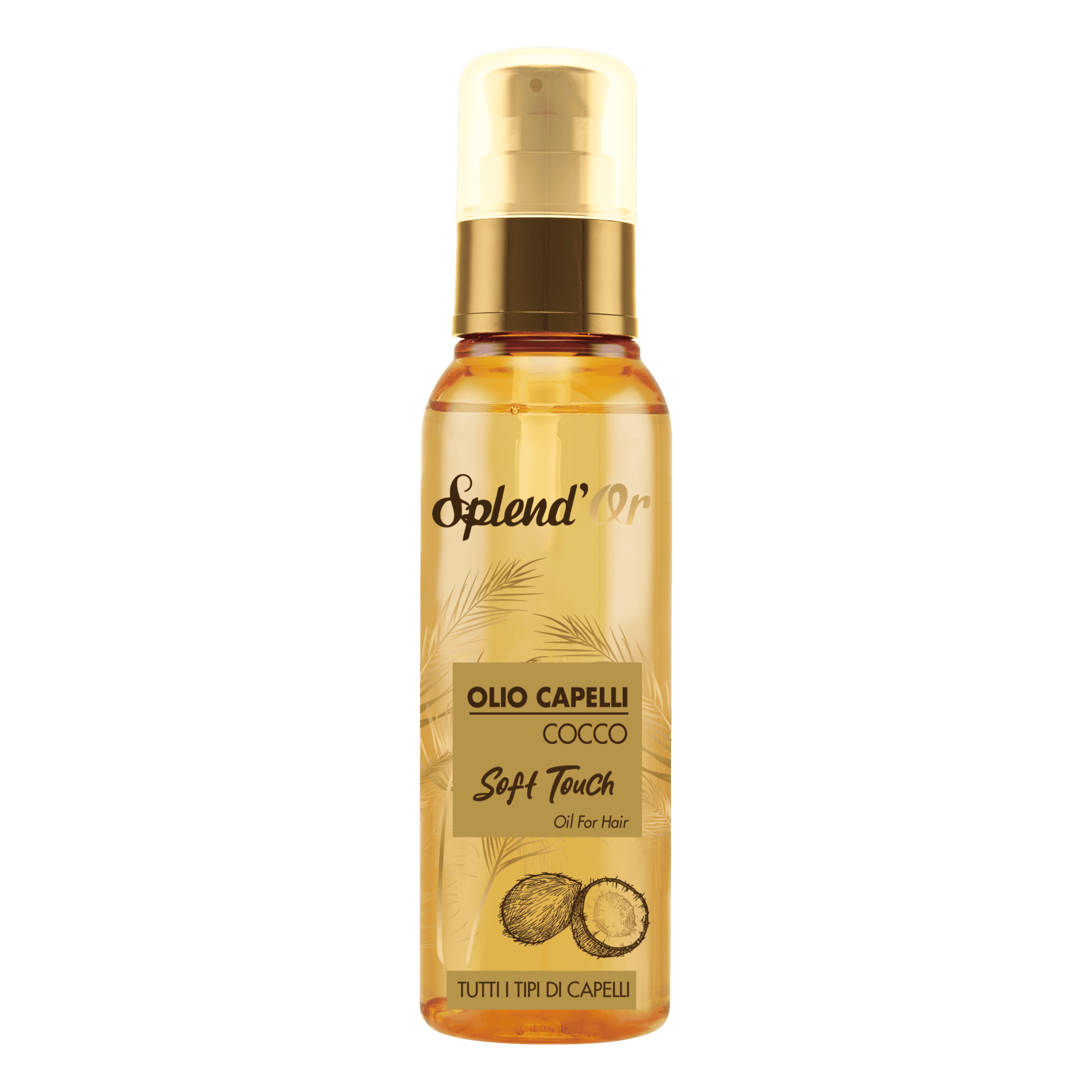 SPLEND'OR Hair Oil Coconut 100ml bottle for soft and shiny hair