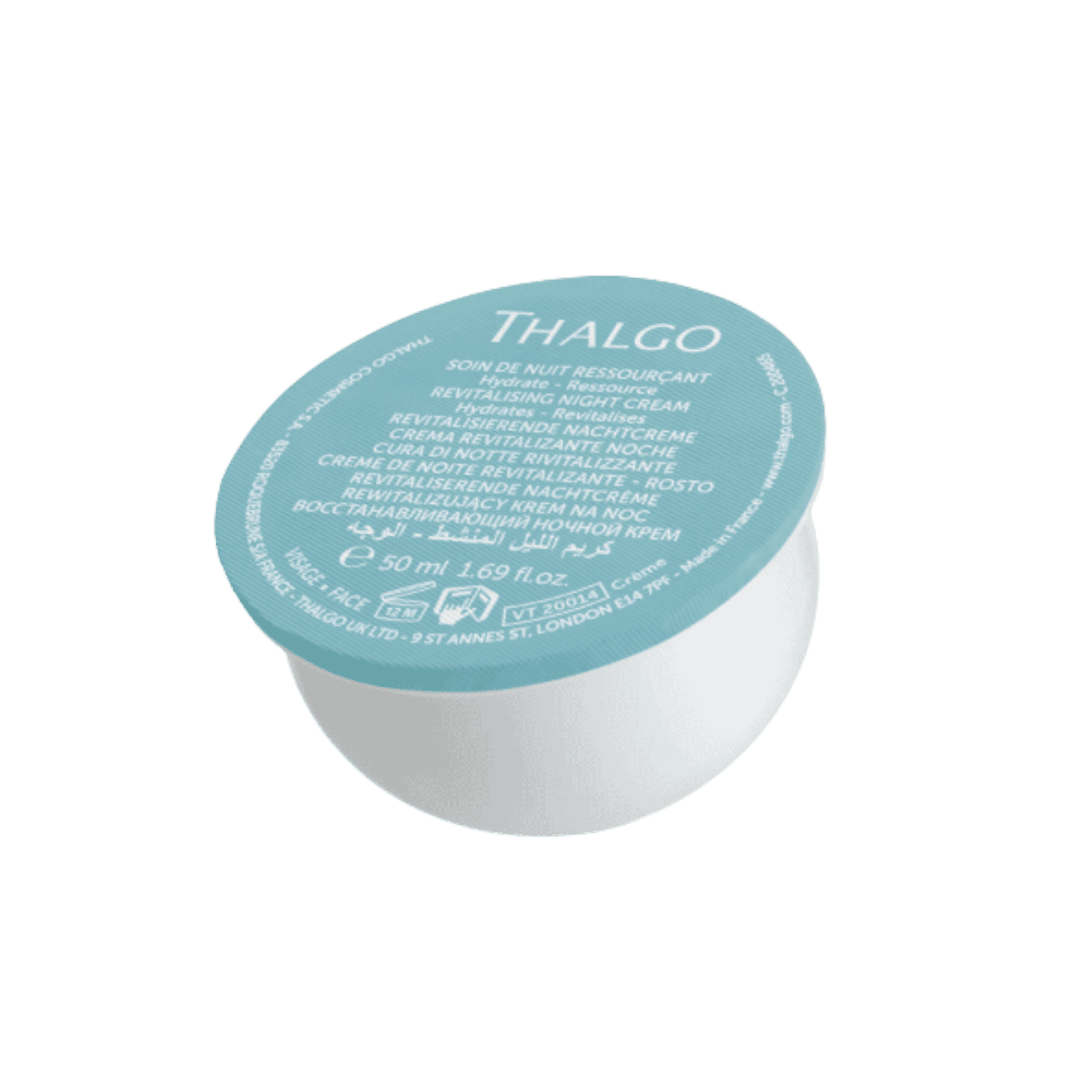 THALGO Source Marine Revitalising Night Cream Refill 50ml hydrating overnight face cream refill